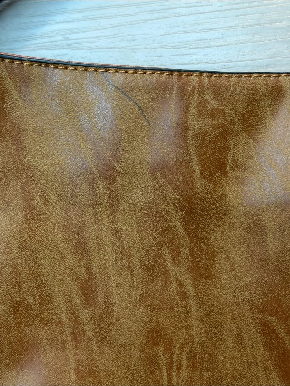 Boho Brown Hobo Bag Purse Faux Leather Distressed Finish Braided Strap Western